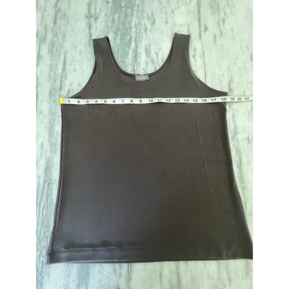 Chico’s Travelers Taupe Slinky Knit Tank Top Chico 2=Woman Size 12 Minimalist - Picture 5 of 6